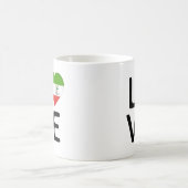 愛 – 赤道ギニア国旗 コーヒーマグカップ (中央)