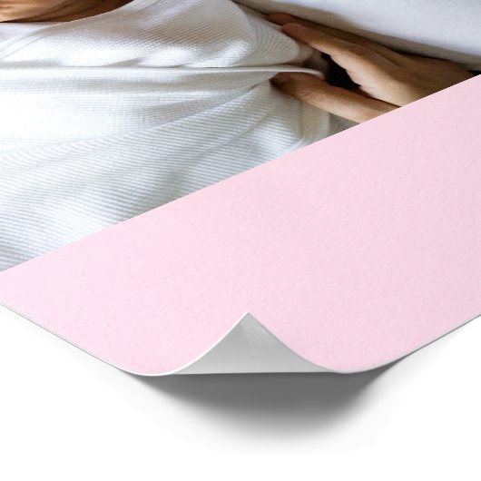 愛 |赤面と金ゴールドの幾何学的パーソナライズされた写真 ポスター (角)