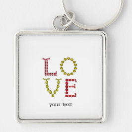 愛、赤、黄 キーホルダー