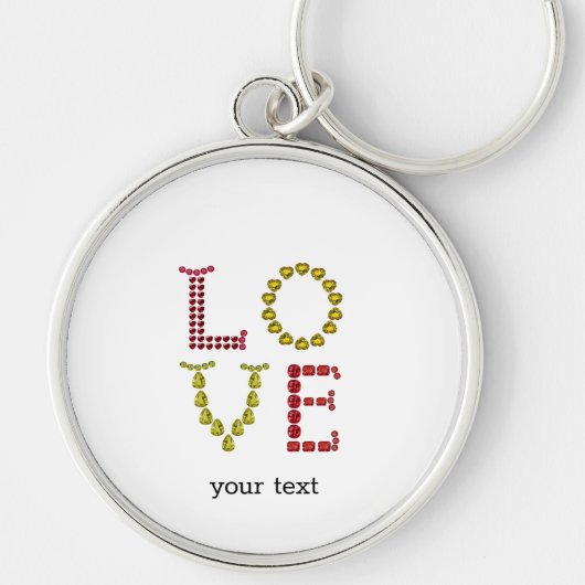 愛、赤、黄 キーホルダー (正面)