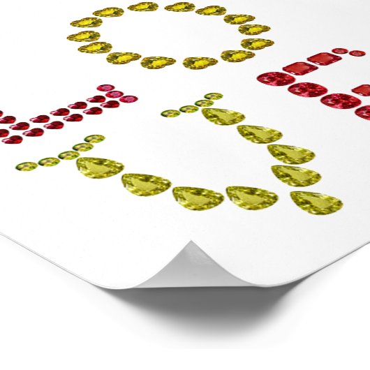 愛、赤、黄 ポスター (角)