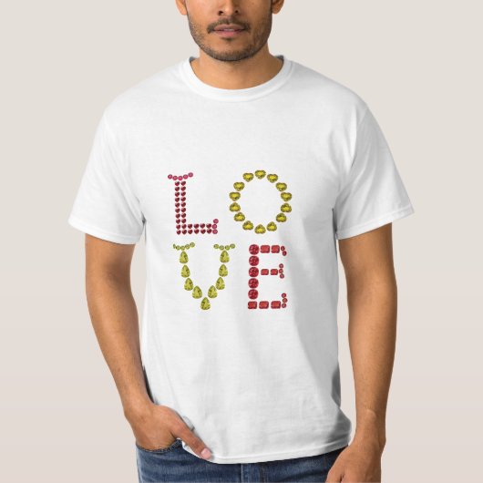 愛、赤、黄 Tシャツ (正面)