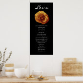 愛 – 金ゴールドバラ – ファースト・コリント ポスター (キッチン)