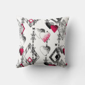 愛、釣り網、パッチワーク クッション (裏面)