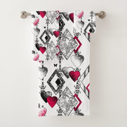 愛、釣り網、パッチワーク バスタオルセット (インサイチュ)