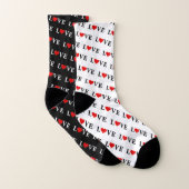 愛 |鏡のマッチング：内側は黒、外側は白 ソックス (ペア)