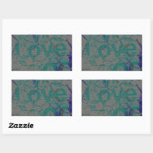 愛 長方形シール (シート)