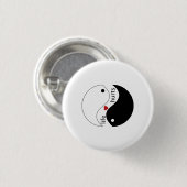 愛、陰陽、人生のスローガンが痛い 缶バッジ (正面&裏面)