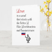 愛 - 面白いバレンタインデーの詩 カード (黄色い花)