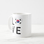 愛 – 韓国国旗 コーヒーマグカップ (正面左)