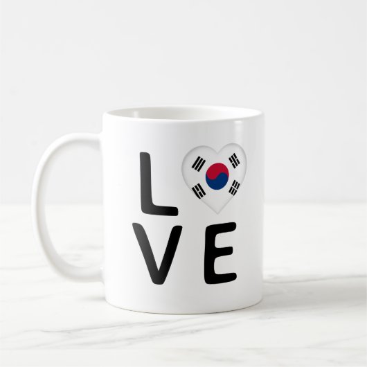愛 – 韓国国旗 コーヒーマグカップ (左)