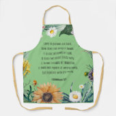 愛、1コリント13:4、 エプロン (正面)