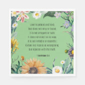 愛、1コリント13:4、 スタンダードランチョンナプキン (正面)