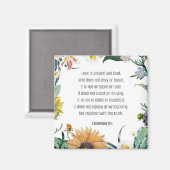 愛、1コリント13:4、 マグネット (正面/裏面)