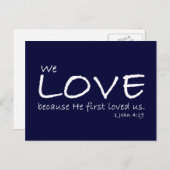 愛（1ヨハネ4:19）はがき ポストカード (正面/裏面)