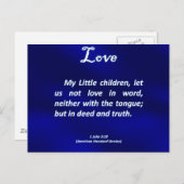 愛 1ヨハネ 3-18 ポストカード (正面/裏面)