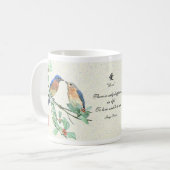 "愛" Bluebirds_Mug コーヒーマグカップ (正面左)