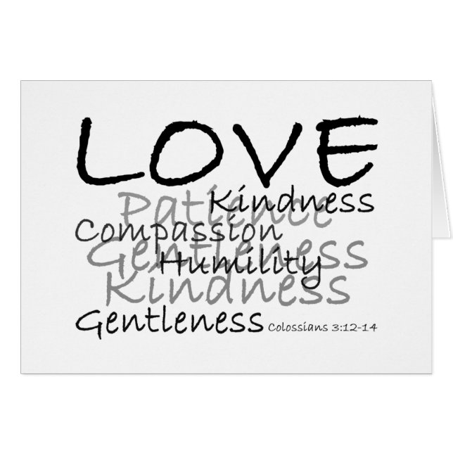 愛(Colossians 3)のカード (正面横)