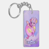 愛 – Draginie確認キーチェーン。 キーホルダー (正面左)