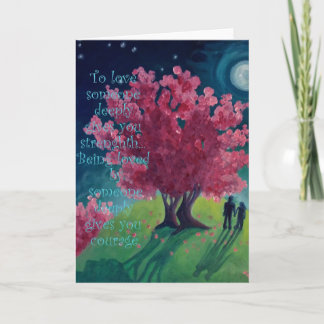 愛 – greeting art空白の card - Moon カード