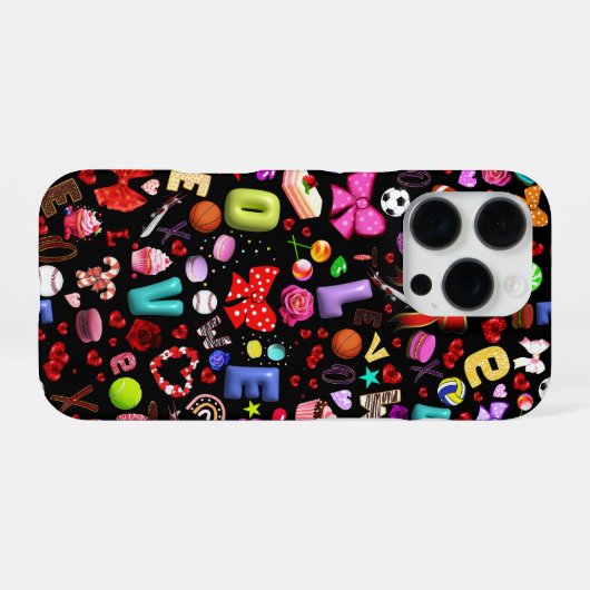 愛 iPhoneケース (裏面横)