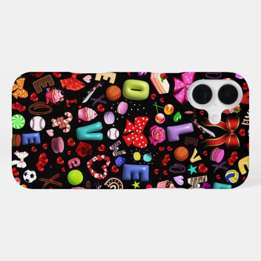愛 iPhoneケース (裏面横)