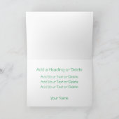 愛 Ireland クローバー シャムロック ミニマル オール 目的 カード (内部)