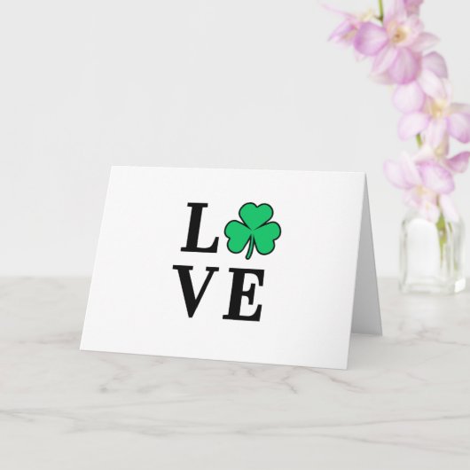 愛 Ireland クローバー シャムロック ミニマル 汎用 カード (蘭)