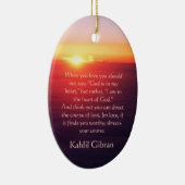 愛- Kahlil Gibran著予言者 セラミックオーナメント (右)