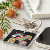 愛.LGBT+プライドプライド日。虹の愛。ケチャ キーホルダー (正面右)