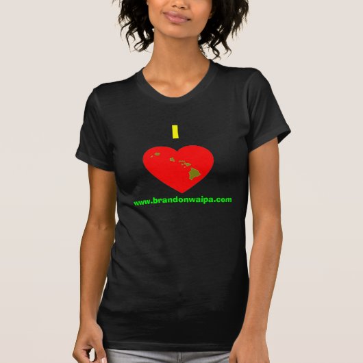 愛- WAHINEの版 Tシャツ (正面)