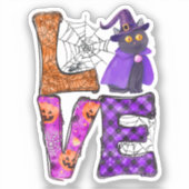 愛 – Witch Black Cat シール (正面)