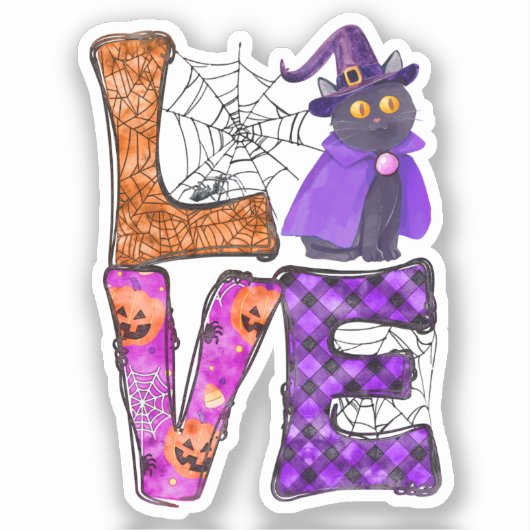 愛 – Witch Black Cat シール (正面)