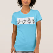 愛ASLの青のTシャツ Tシャツ (正面)