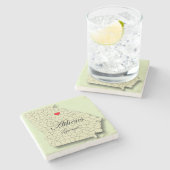 愛Athen、ジョージアの地図、大理石のコースター ストーンコースター (横)