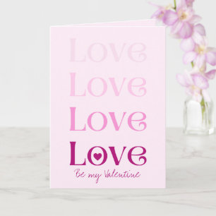 愛Be My Valentine Greeting Card カード