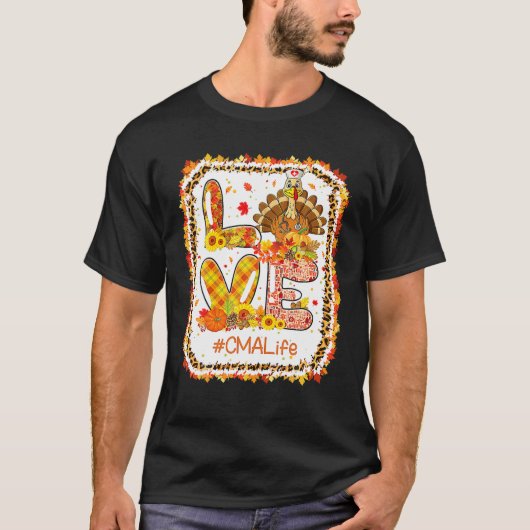 愛CMAライフターキー秋秋感謝祭の保育園 Tシャツ (正面)