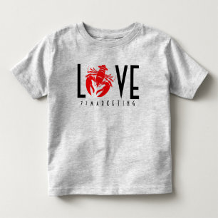 愛Crawfishの幼児のワイシャツの灰色はノラをからかいます トドラーTシャツ