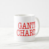 愛Ganttの図表を言っているおもしろいなプロジェクト管理 コーヒーマグカップ (正面右)