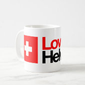 愛Helveticaマグ コーヒーマグカップ (正面左)