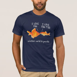 愛Iハートの金魚 Tシャツ