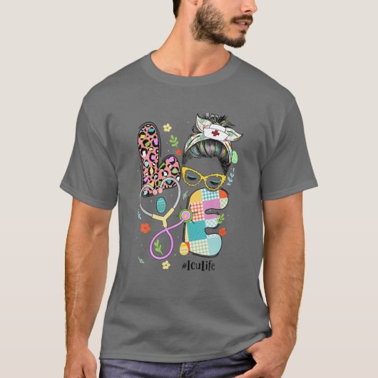 愛ICUナースライフ復活祭ヒョウメッシーブンステス Tシャツ (正面)
