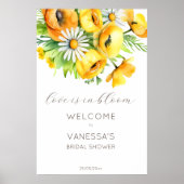 愛in開花春夏ブライダルシャワー歓迎 ポスター (正面)