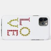 愛iPhoneケースファセットジェムストーン黄色と赤 Case-Mate iPhoneケース (裏面(横))