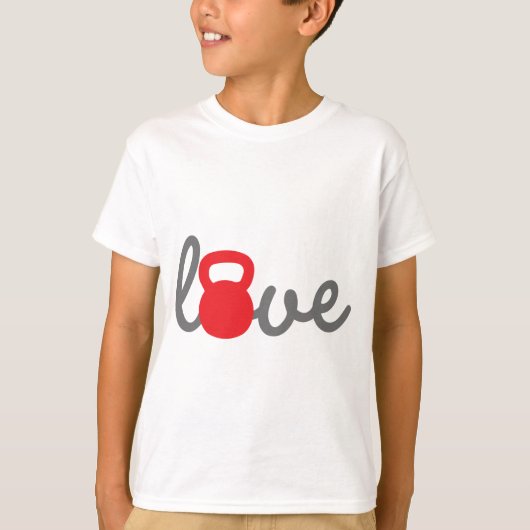 愛Kettlebellの赤 Tシャツ (正面)