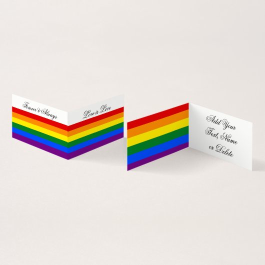 愛LGBT虹の旗ゲイプライドは縞で飾ります 名刺 (内部&外部)