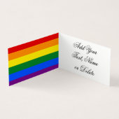 愛LGBT虹の旗ゲイプライドは縞で飾ります 名刺 (内部)