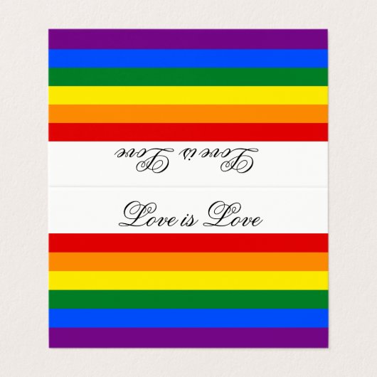 愛LGBT虹の旗ゲイプライドは縞で飾ります 名刺 (外部フラット)