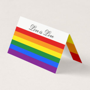 愛LGBT虹の旗ゲイプライドは縞で飾ります 名刺
