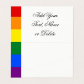 愛LGBT虹の旗ゲイプライドは縞で飾ります 名刺 (内部フラット)
